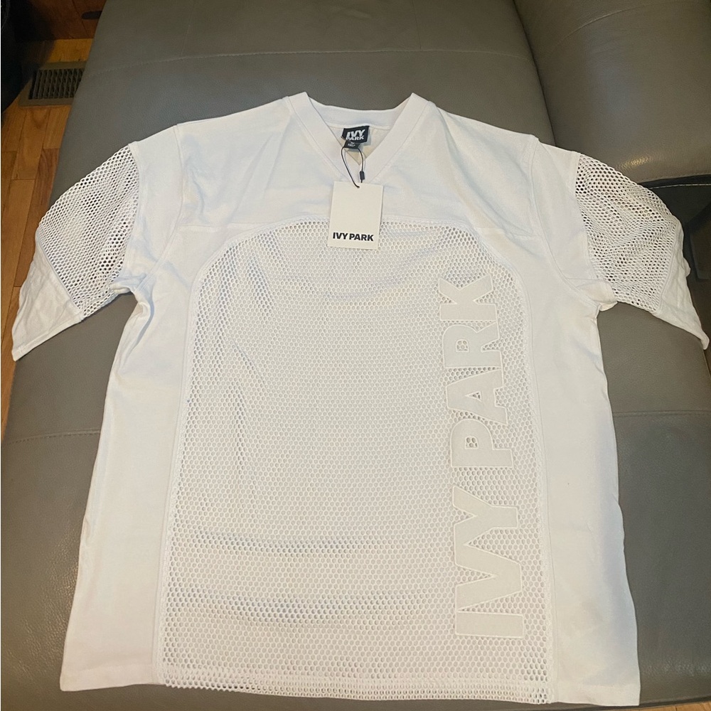 ADIDAS X IVY PARK White Mesh Jersey (Unisex) Ladies! Use as beach cover-up
